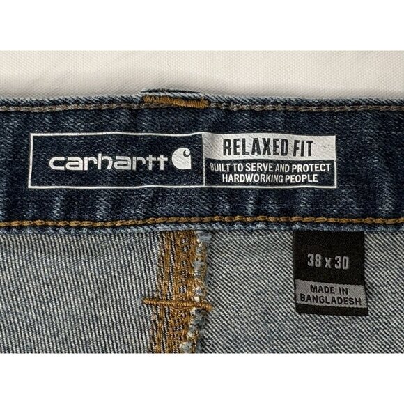 Carhartt Rugged Flex Relaxed Fit Denim Jeans Mens 38x30 (29” Measured) 102808 - Picture 6 of 13